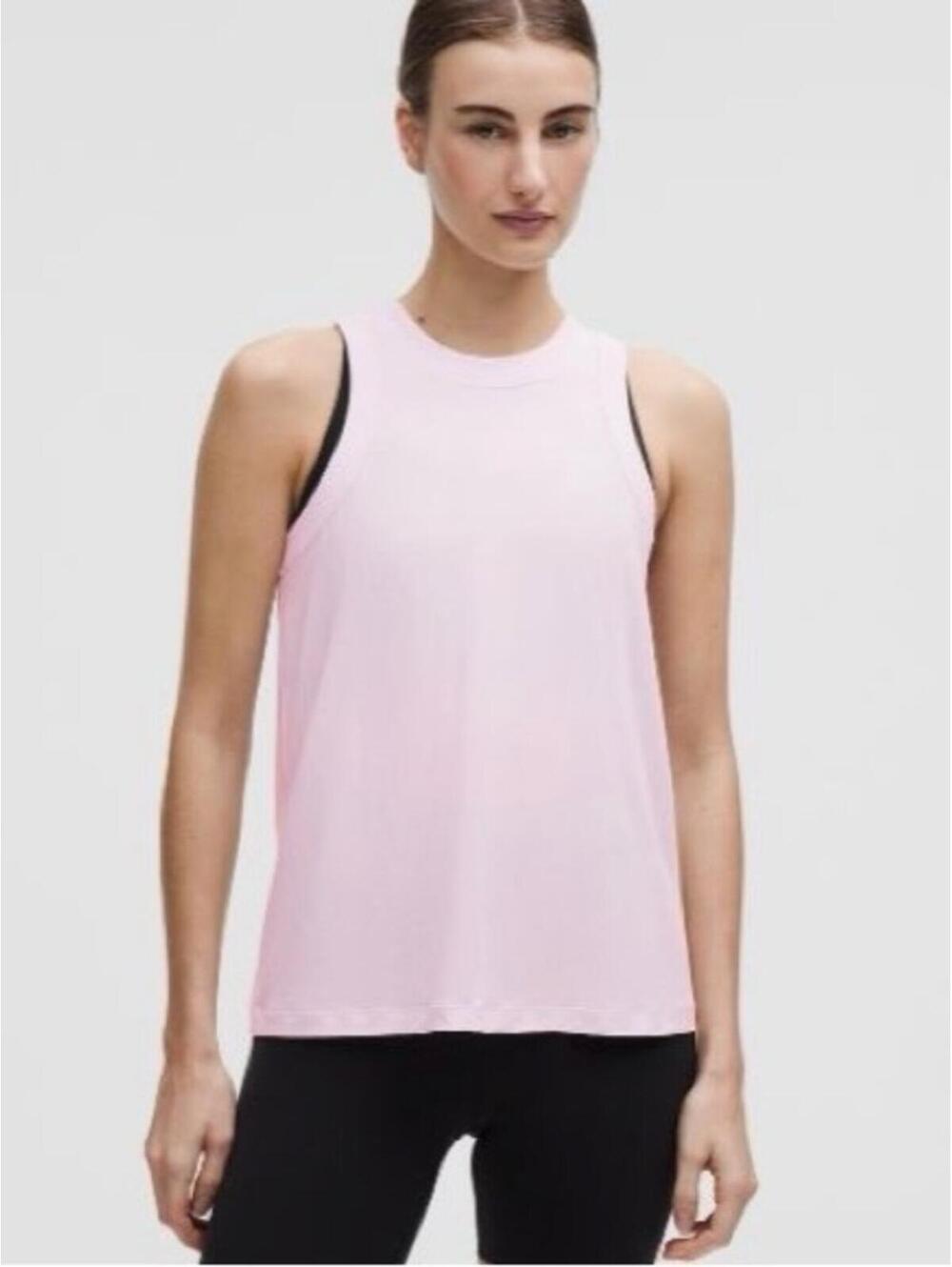 Lululemon Jersey Tank - Pink organza - Size 10